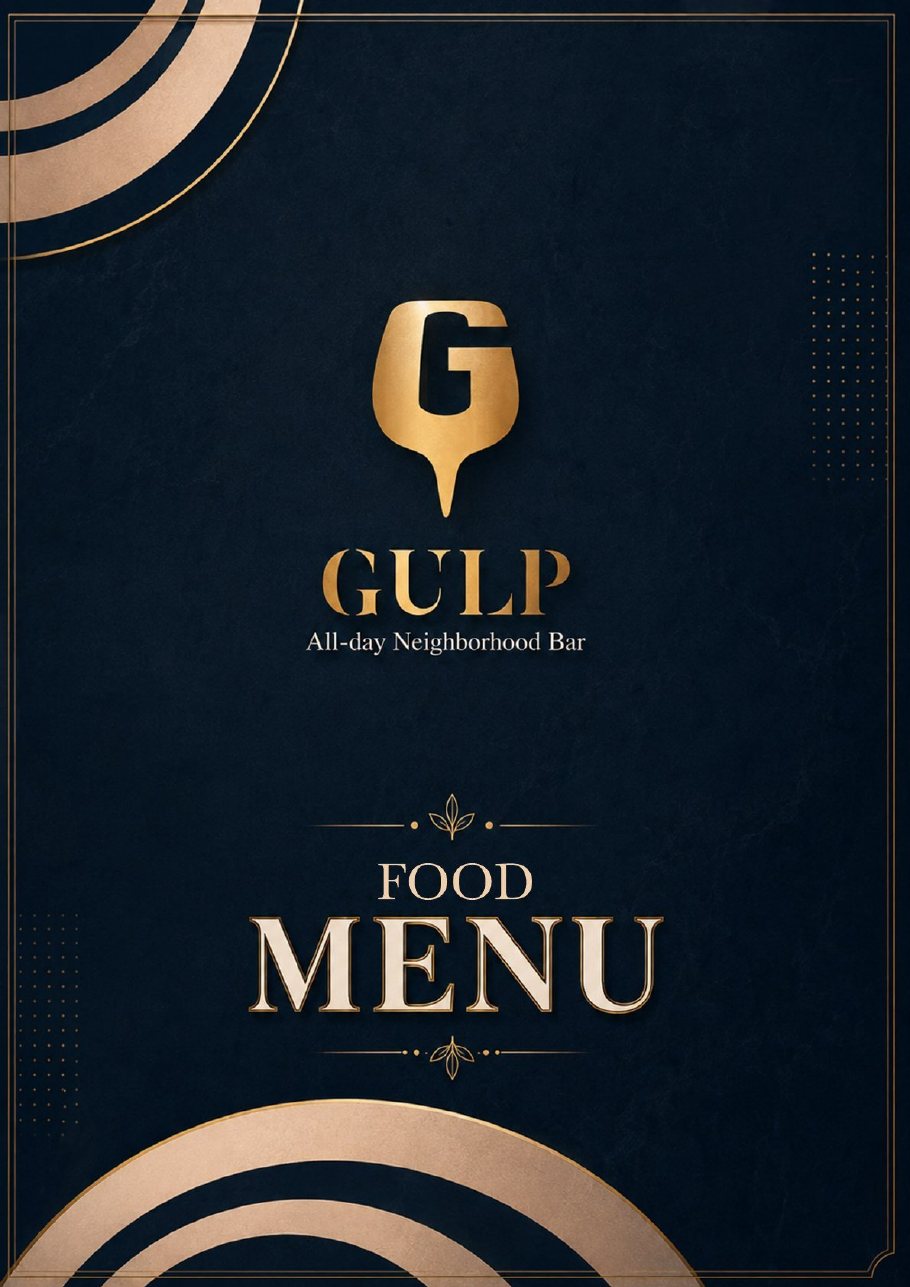 Gulp food menu page 1